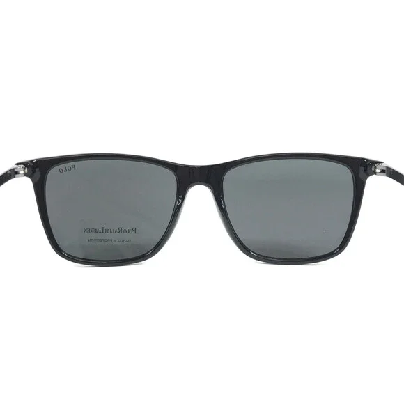 Polo Ralph Lauren Sunglasses PH4163 5001/87 Shiny Black Frames with Gray Lenses - Picture 9 of 11